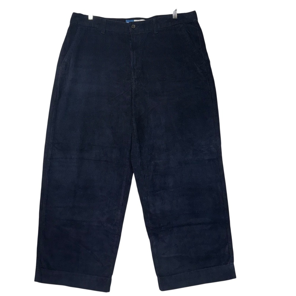 Old Navy Womens High-Rise Wide Leg Corduroy Pants Navy Size 18 NEW 487979-00-1